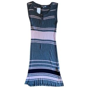 Moral Fiber midi ribbed dress XL, gray/pink,XL